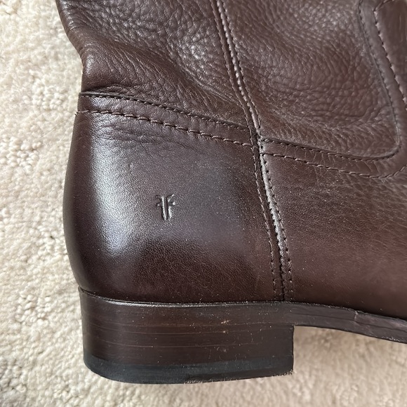 Leather FRYE Riding boots-chocolate - Picture 3 of 8